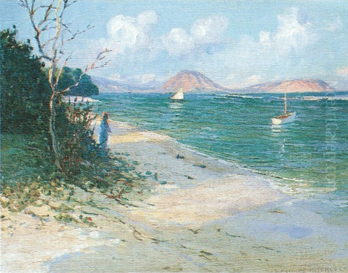 Kahala, Oahu Oil Painting by D. Howard Hitchcock