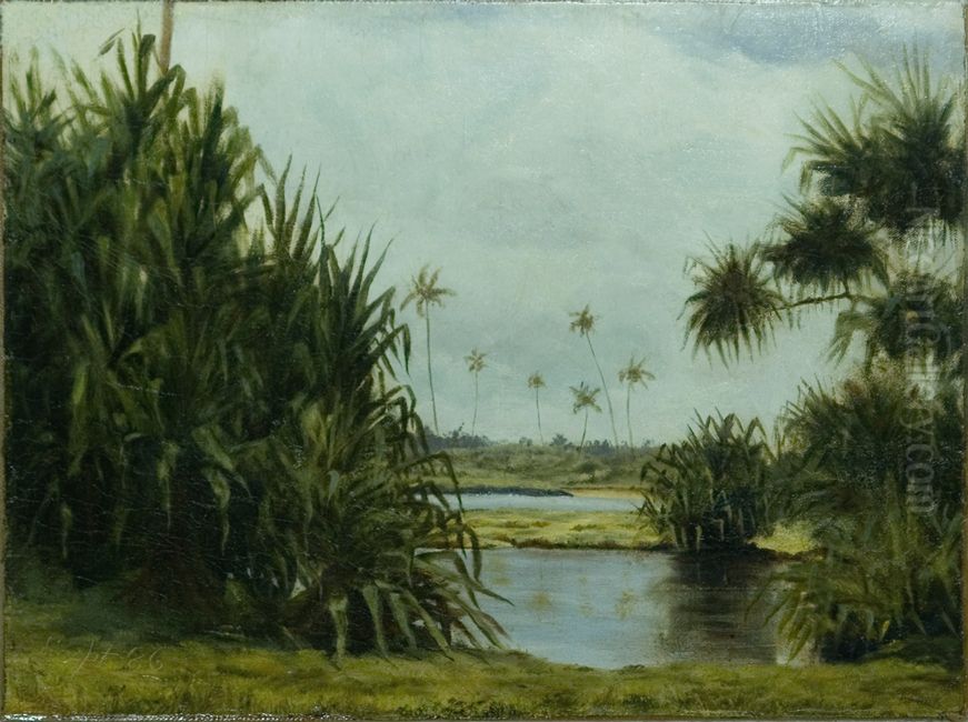 Hilo Bay Oil Painting by D. Howard Hitchcock