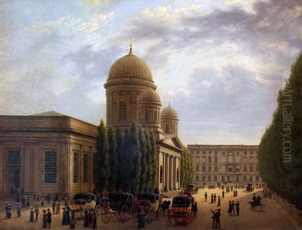 The cathedral church in Berlin Oil Painting by Carl Hasenpflug