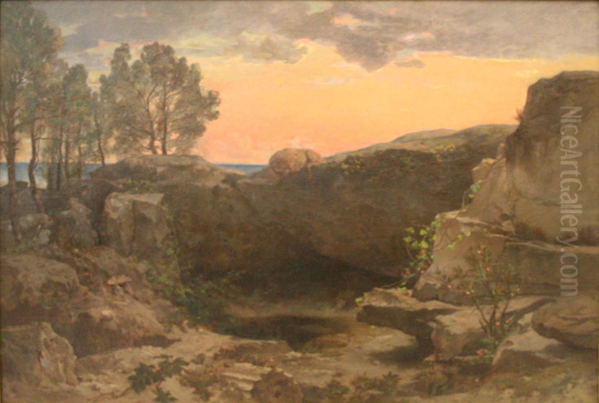 Landscape, Memory from Asia Minor Oil Painting by Jules Laurens