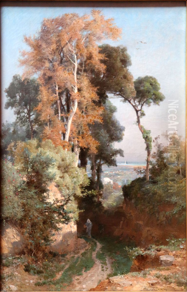 Dans la campagne de Trebizonte. Oil Painting by Jules Laurens