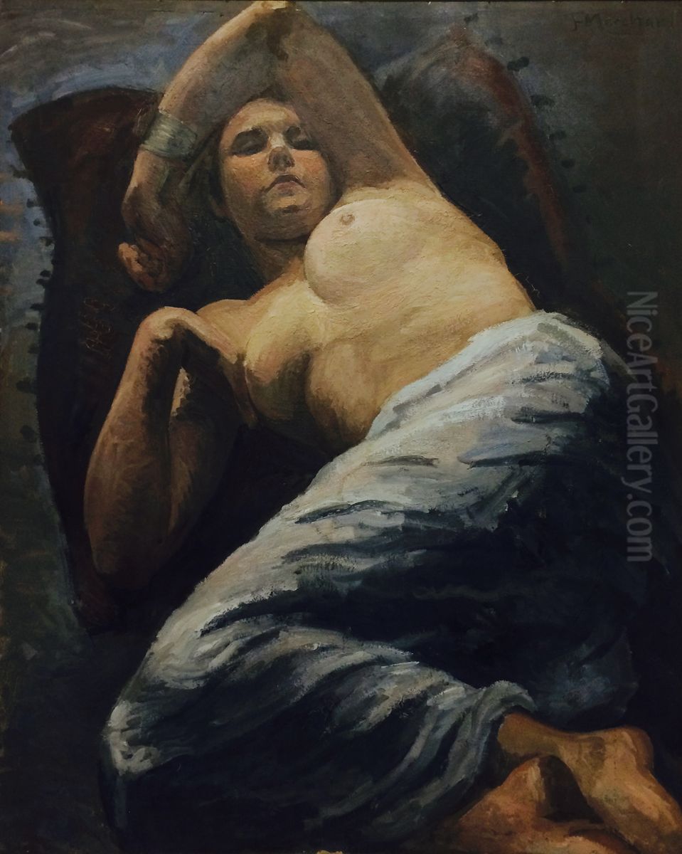 Reclining Figure Oil Painting by Jean Marchand