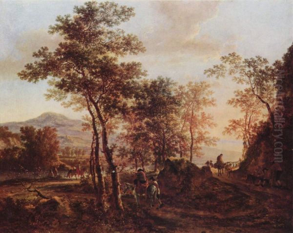 Evening Landscape Oil Painting by Jan Both