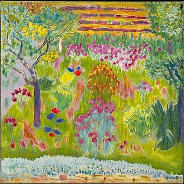 Garden Oil Painting by Pierre Bonnard