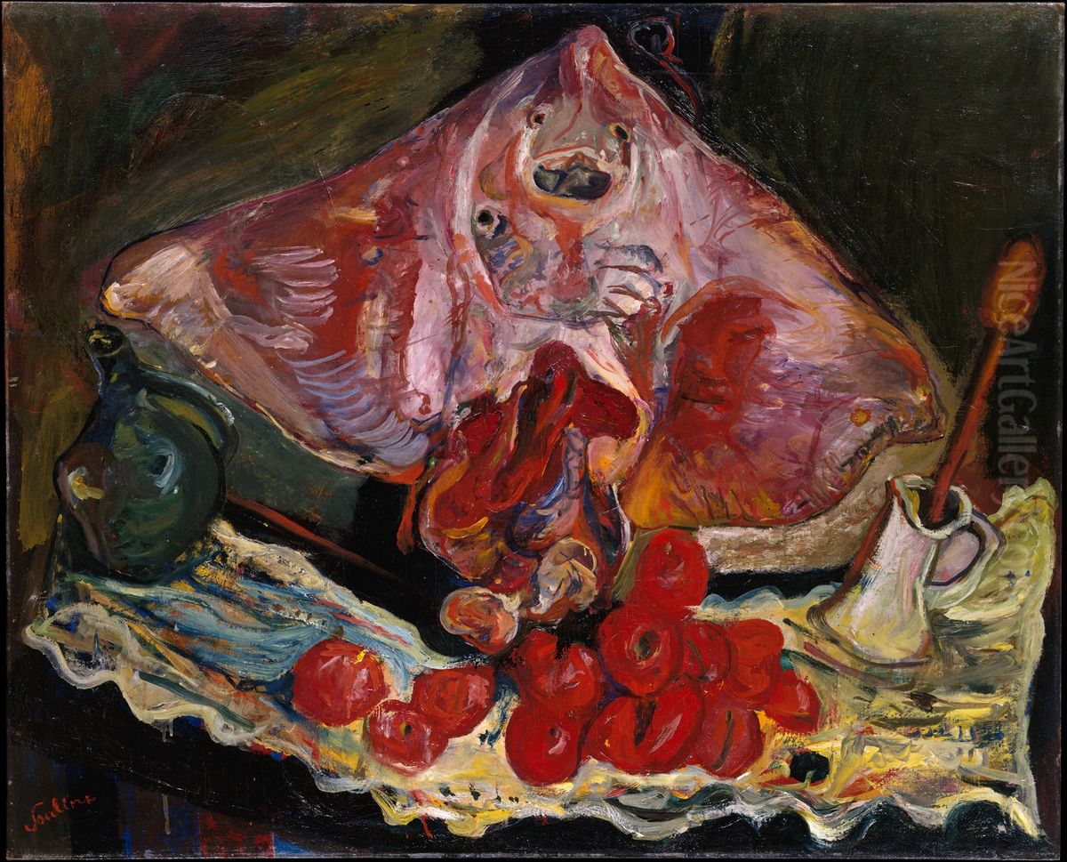Still Life with Rayfish Oil Painting by Chaim Soutine