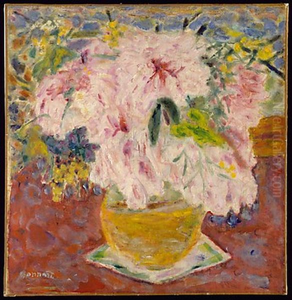 Pink Bouquet Oil Painting by Pierre Bonnard