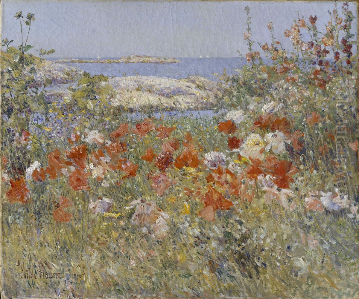 Celia Thaxter's Garden, Isles of Shoals, Maine, 1890 Oil Painting by Childe Hassam