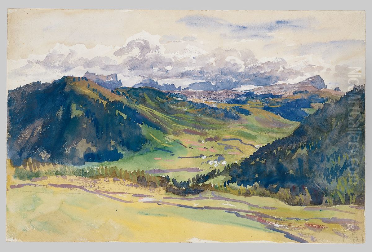 Open Valley, Dolomites Oil Painting by John Singer Sargent