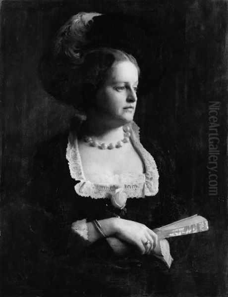 Mrs. William F. Milton Oil Painting by Abbott Handerson Thayer