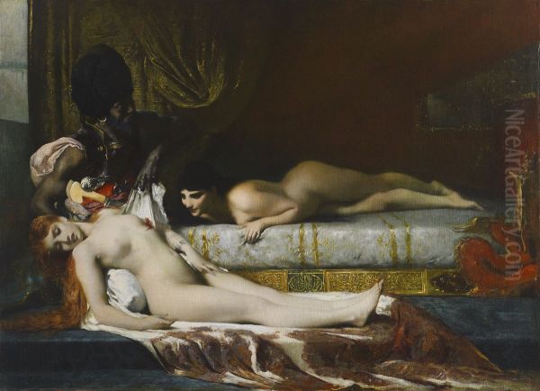 Eifersucht im Serail Oil Painting by Fernand Cormon