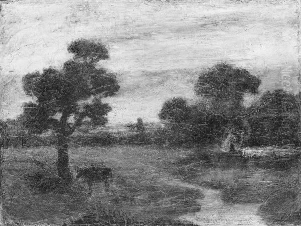 Pasture at Evening Oil Painting by Albert Pinkham Ryder