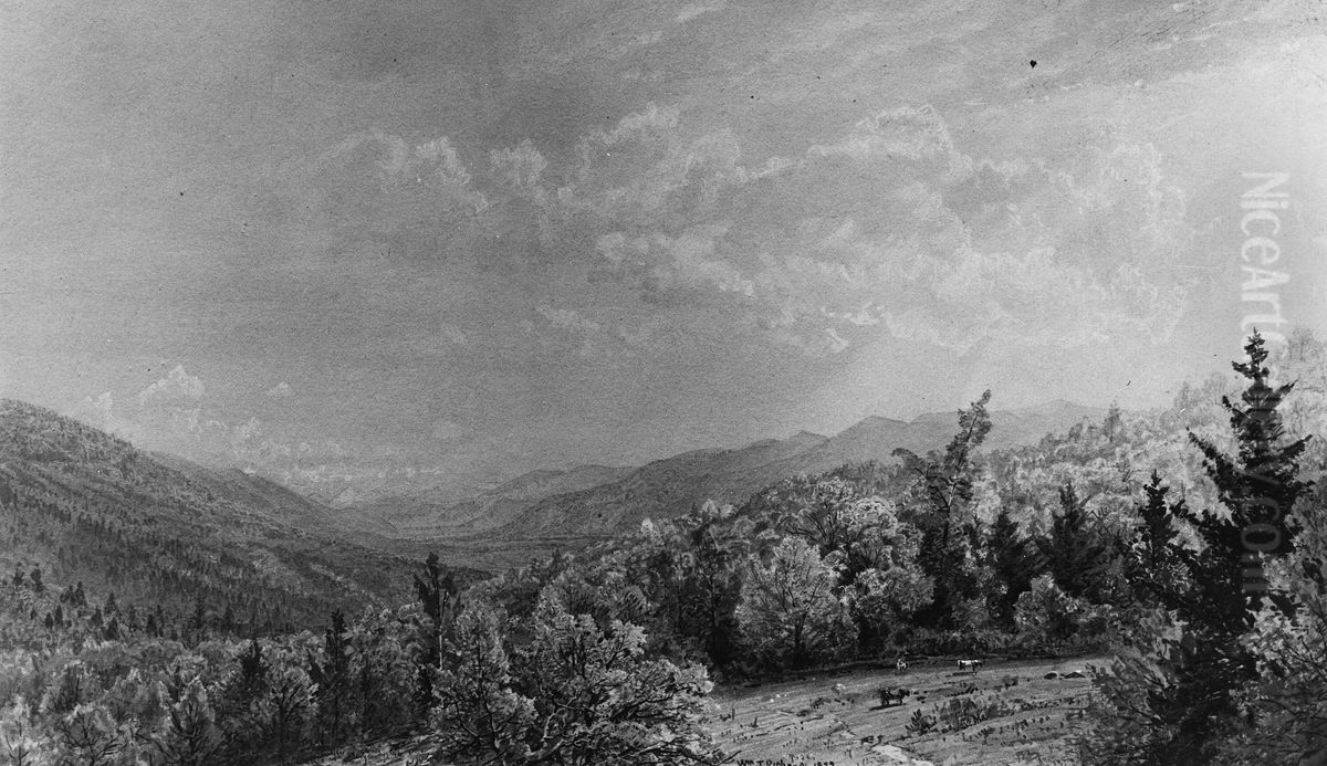 From the Flume House, Franconia, New Hampshire Oil Painting by William Trost Richards