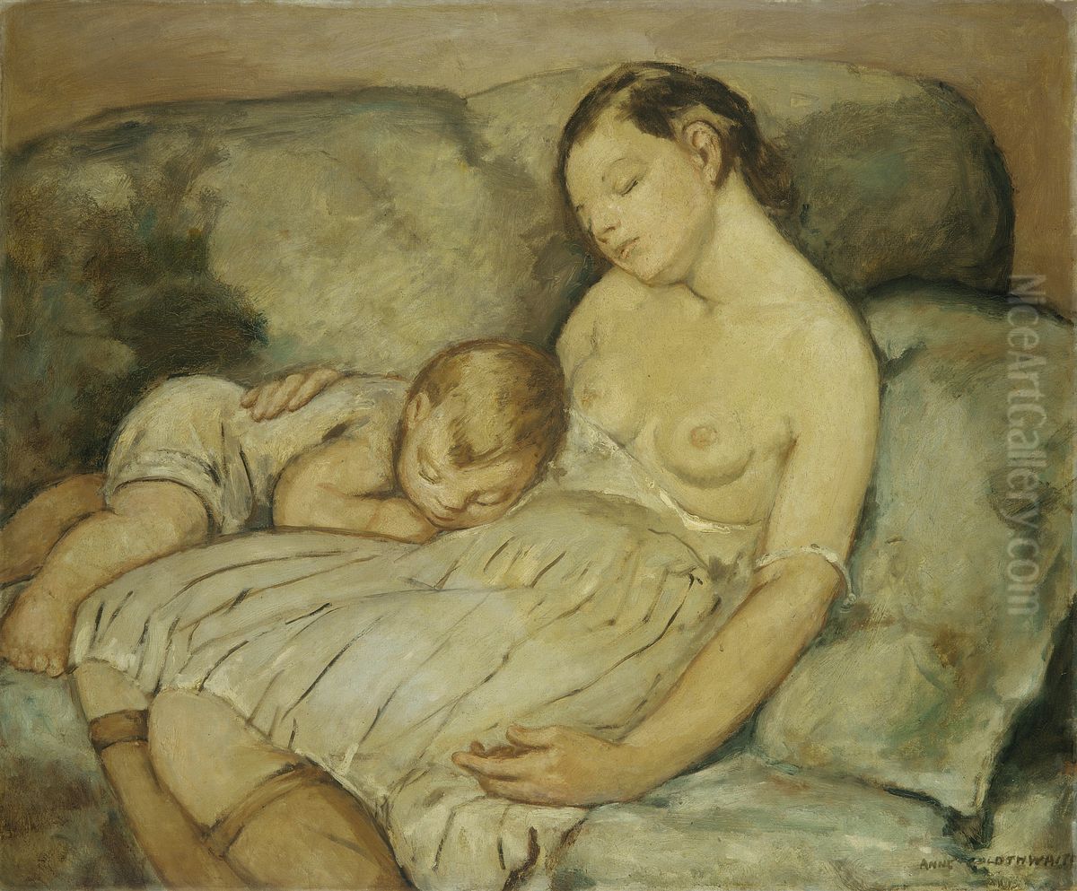 The Green Sofa Oil Painting by Anne Goldthwaite