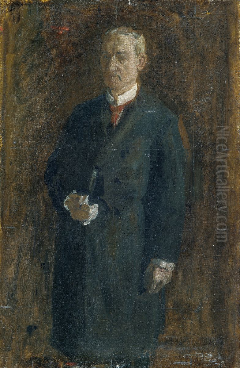 James MacAlister (Sketch) Oil Painting by Thomas Cowperthwait Eakins