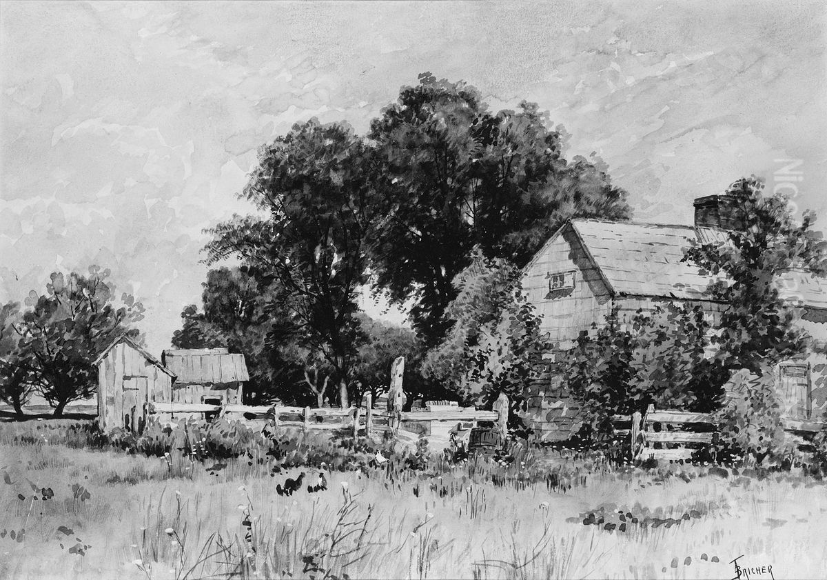 The Farm Oil Painting by Alfred Thompson Bricher