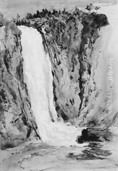 Montmorency Falls, Canada Oil Painting by John Mackie Falconer