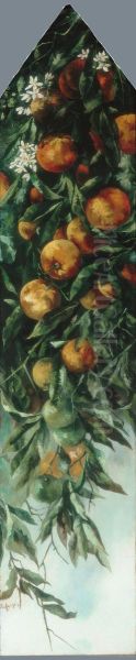 Orange Branch Oil Painting by John La Farge