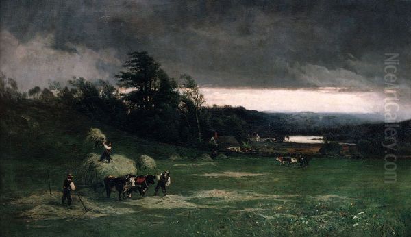 Approaching Storm Oil Painting by William Keith