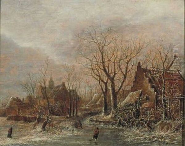 Winter Landscape Oil Painting by unknown