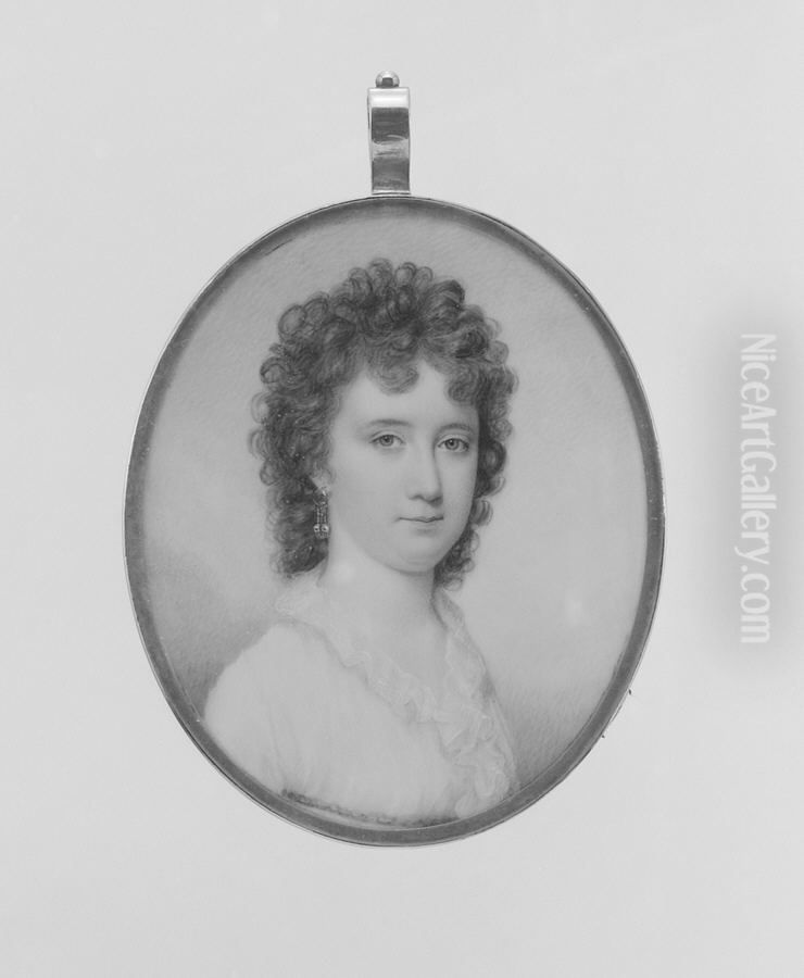 Mrs. Samuel Denman (Anna Maria Hampton) Oil Painting by Edward Greene Malbone