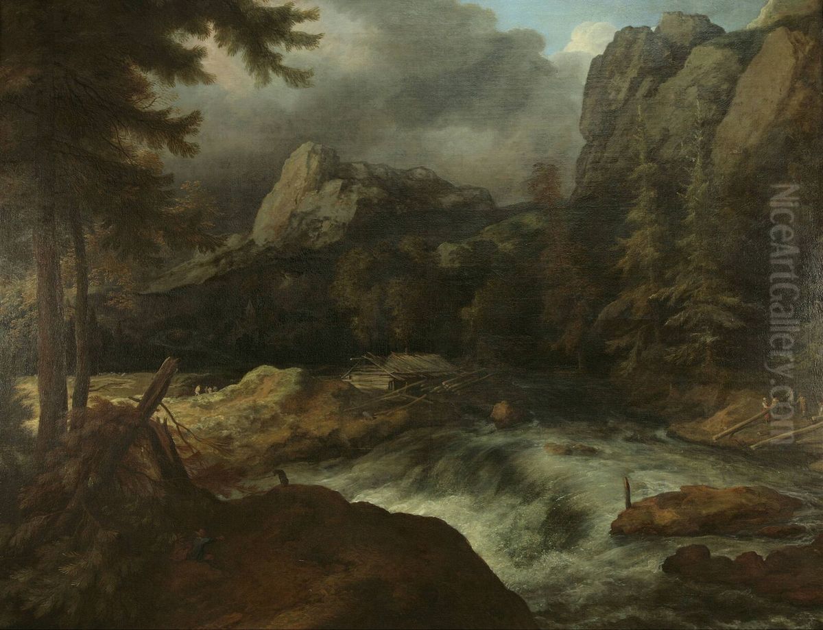 Swedish Landscape Oil Painting by Allaert van Everdingen