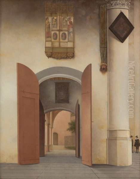Interior of the Sint-Laurenskerk in Alkmaar Oil Painting by Pieter Jansz Saenredam