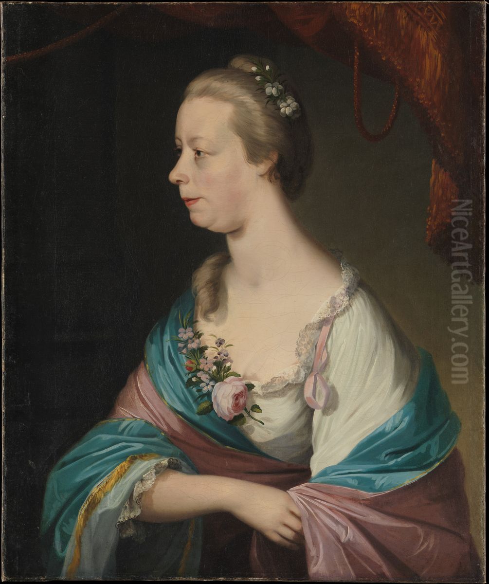Christiana Stille Keen Oil Painting by Matthew Pratt