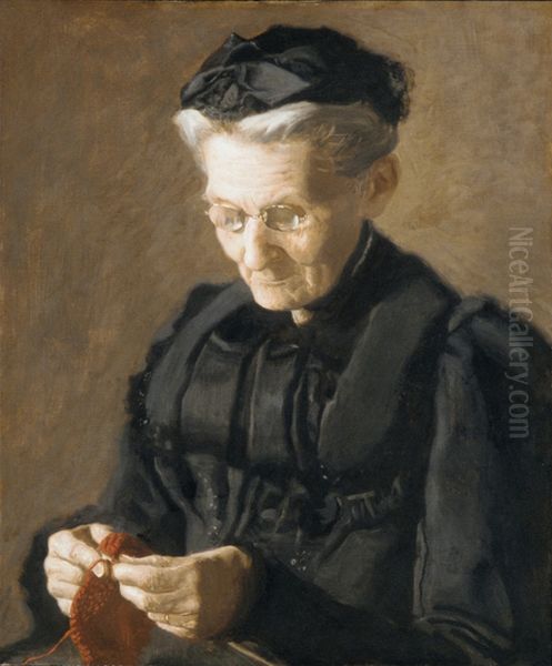 Mrs. Mary Arthur Oil Painting by Thomas Cowperthwait Eakins