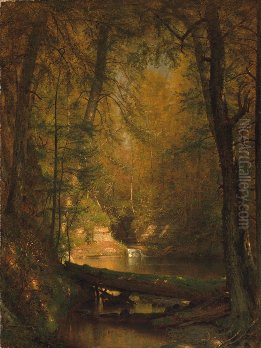 The Trout Pool Oil Painting by Worthington Whittredge