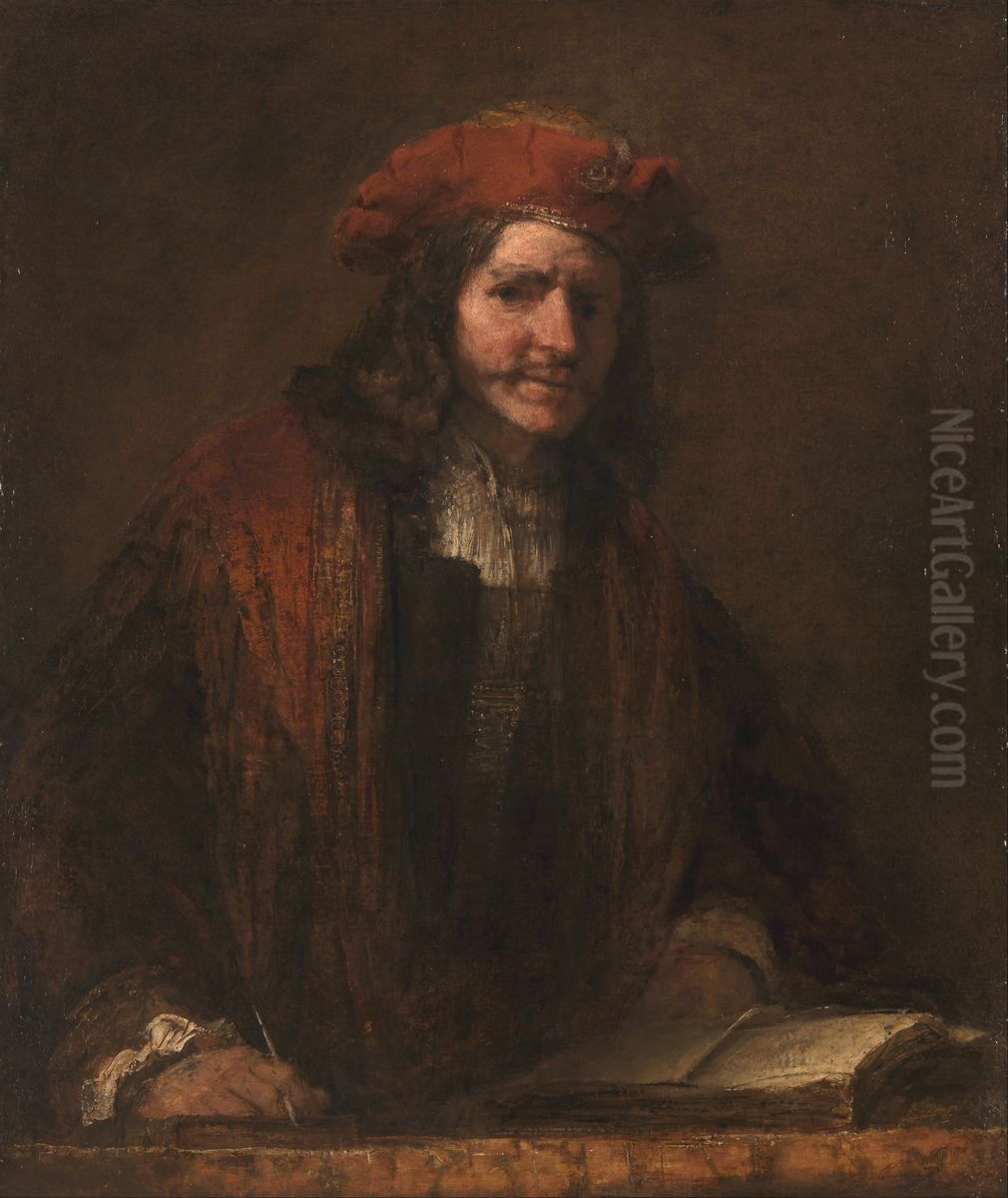 The Man with the Red Cap Oil Painting by Rembrandt