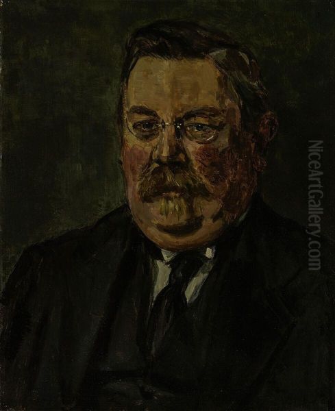 Portret van H.H. van Dam A. Czn. Oil Painting by Floris Verster