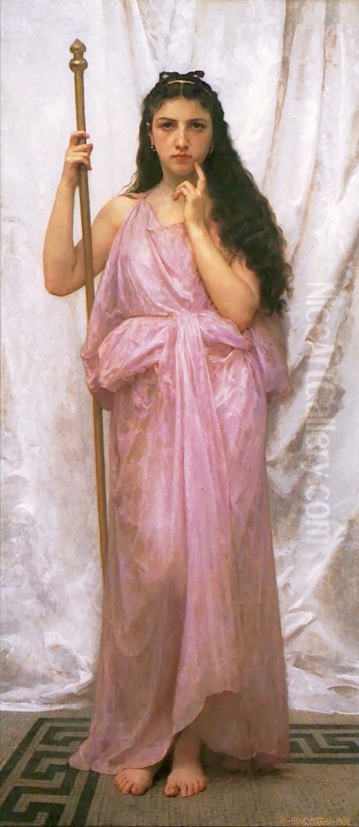 Jeune pretresse Oil Painting by William-Adolphe Bouguereau
