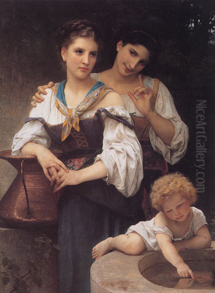 The Secret Oil Painting by William-Adolphe Bouguereau
