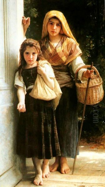 Little Beggars Oil Painting by William-Adolphe Bouguereau