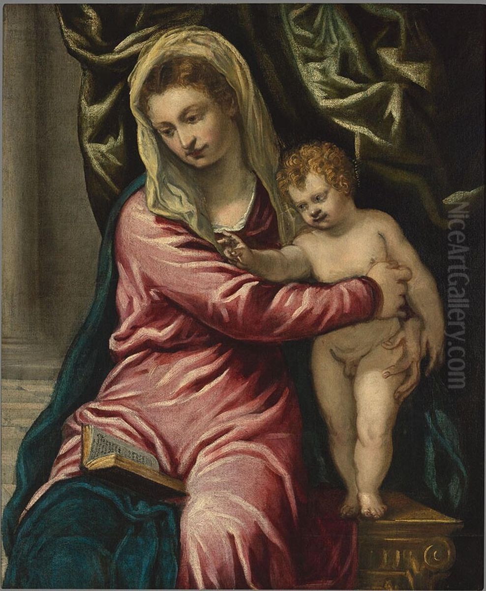 Maria with Child Oil Painting by Jacopo Tintoretto