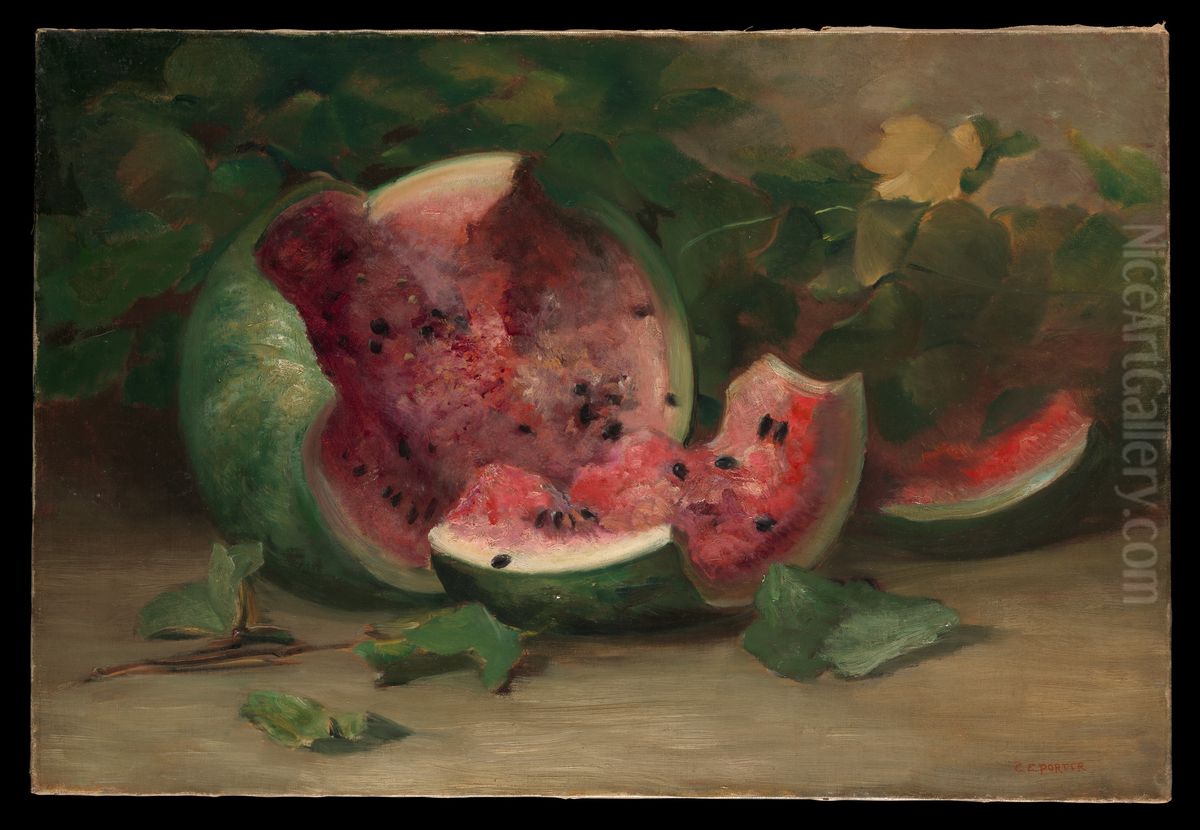 Untitled (Cracked Watermelon) Oil Painting by Charles Ethan Porter