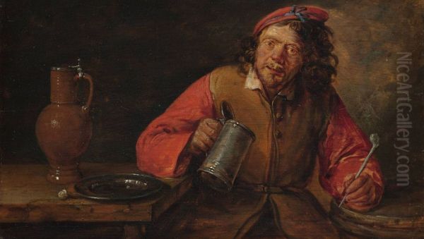 The Drinker Oil Painting by Gillis van Tilborgh