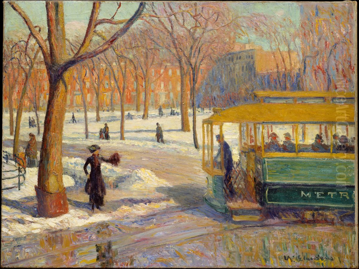The Green Car Oil Painting by William James Glackens The Green Car Oil Painting by William James Glackens