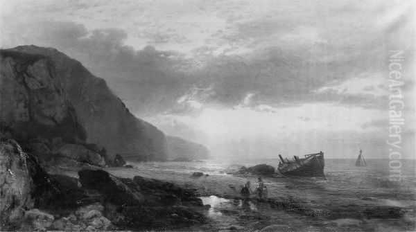 Seashore, Morning Oil Painting by William Hart