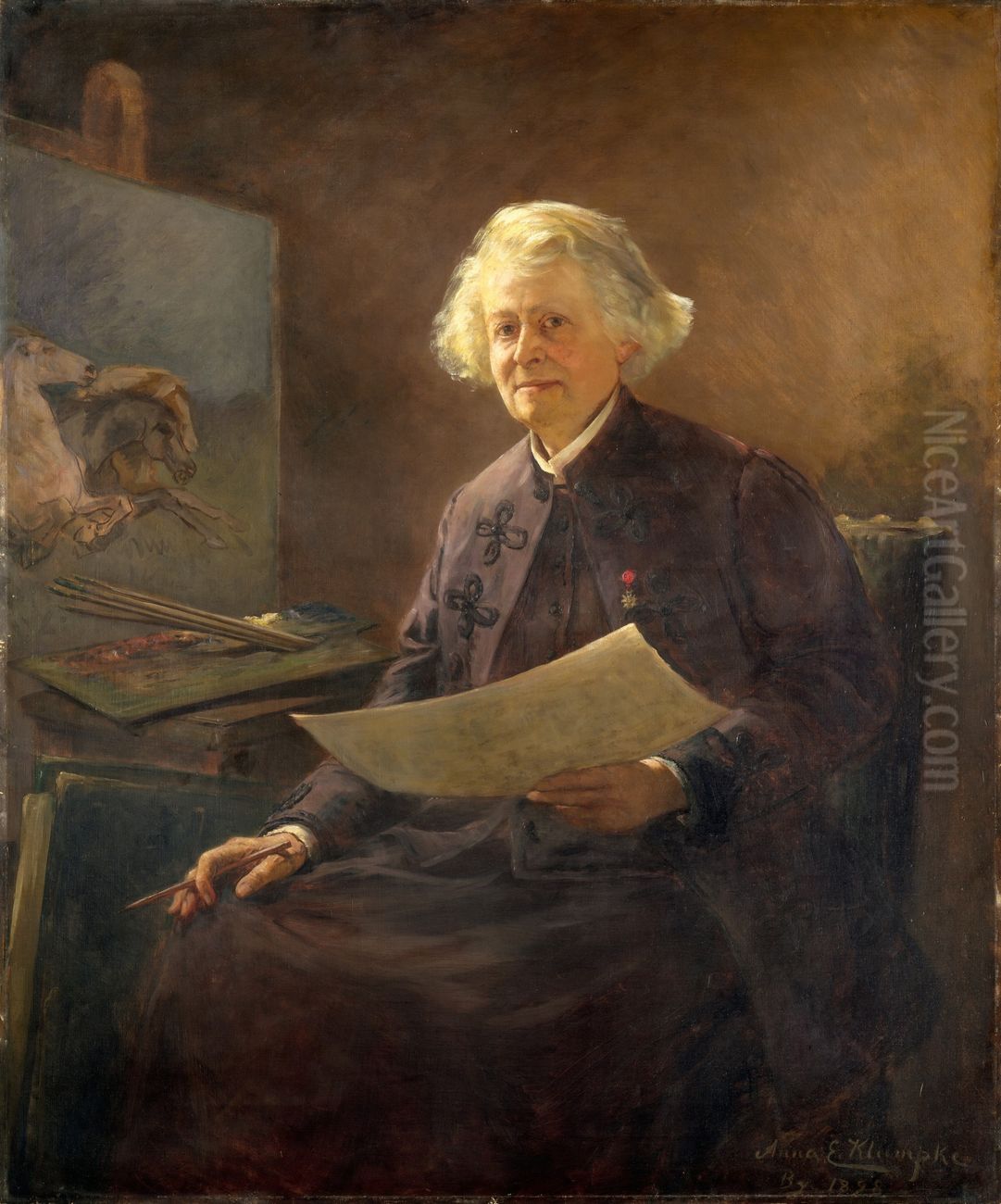 Rosa Bonheur Oil Painting by Anna Elizabeth Klumpke