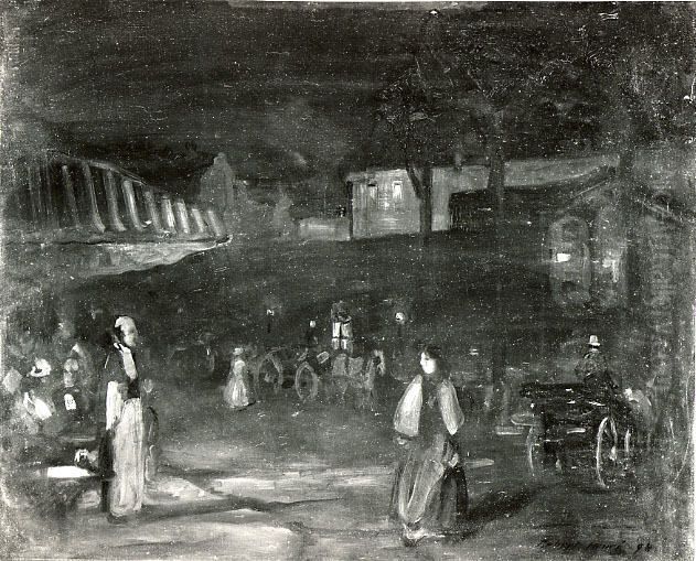 Paris Night Oil Painting by Robert Henri