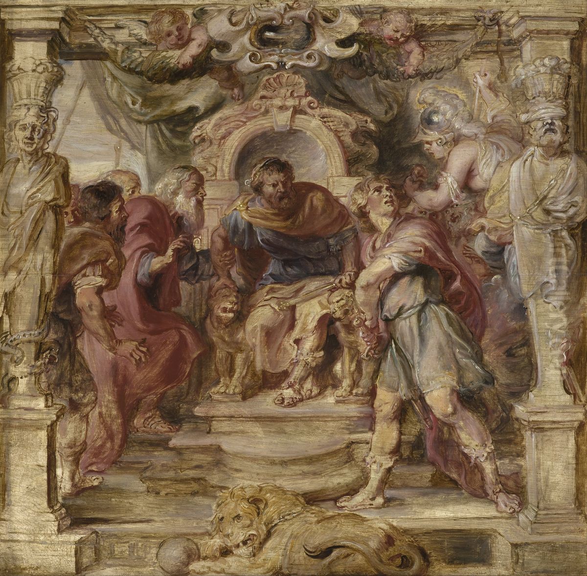 Achilles vertoornd op Agamemnon Oil Painting by (studio of) Rubens, Peter Paul