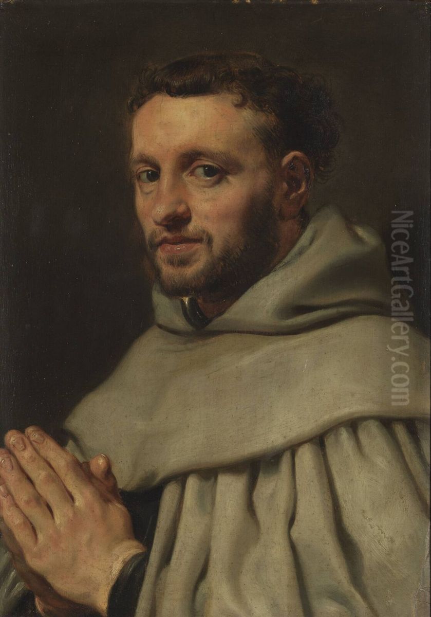 Portrait of a Carmelite friar (Gaspar Rinckens?) Oil Painting by (studio of) Rubens, Peter Paul