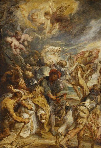 De marteling van de heilige Livinus Oil Painting by (studio of) Rubens, Peter Paul