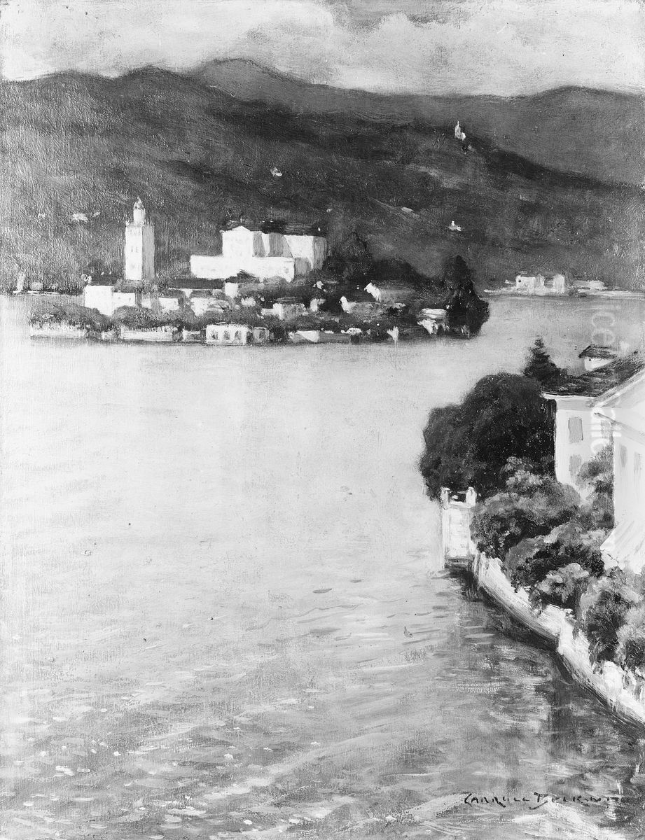 Lake of Orta Oil Painting by James Carroll Beckwith