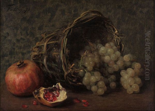 Grapes and Pomegranates Oil Painting by Henri Fantin-Latour