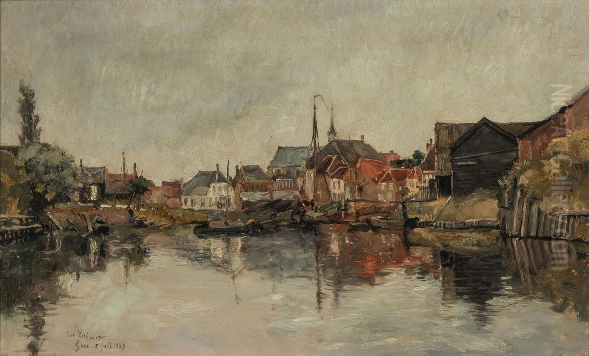 Haven te Goes Oil Painting by Piet Verhaert