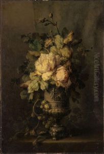 Silver Vase of Flowers