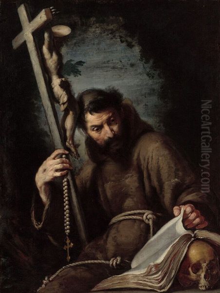De heilige Franciscus Oil Painting by Bernardo Strozzi