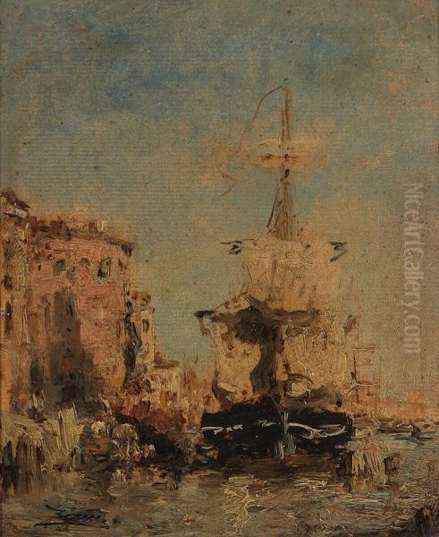 Havengezicht Oil Painting by Felix Ziem